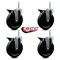 Service Caster 6 Inch Phenolic Wheel Swivel 34 Inch Threaded Stem Caster Set with Brake SCC SCC-TS20S615-PHS-PLB-34212-4 - alternate 3